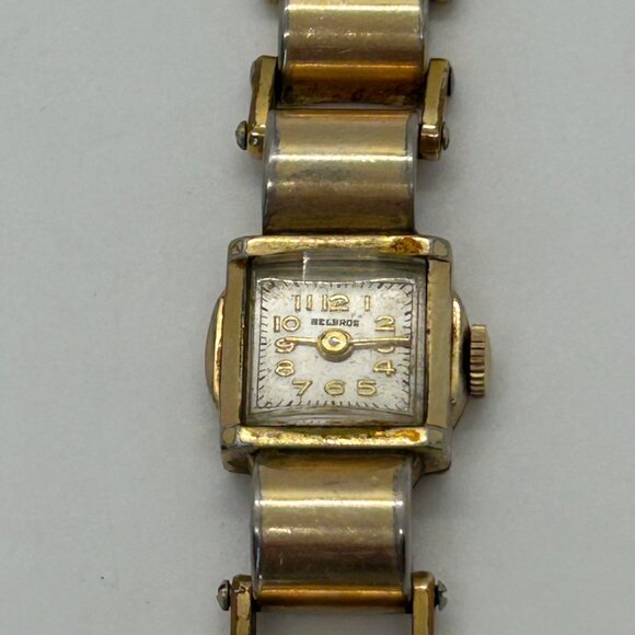 Vintage Helbros Womens 10K RGP Wristwatch 1/20 12K GF Band Non-Functioning - Picture 12 of 14